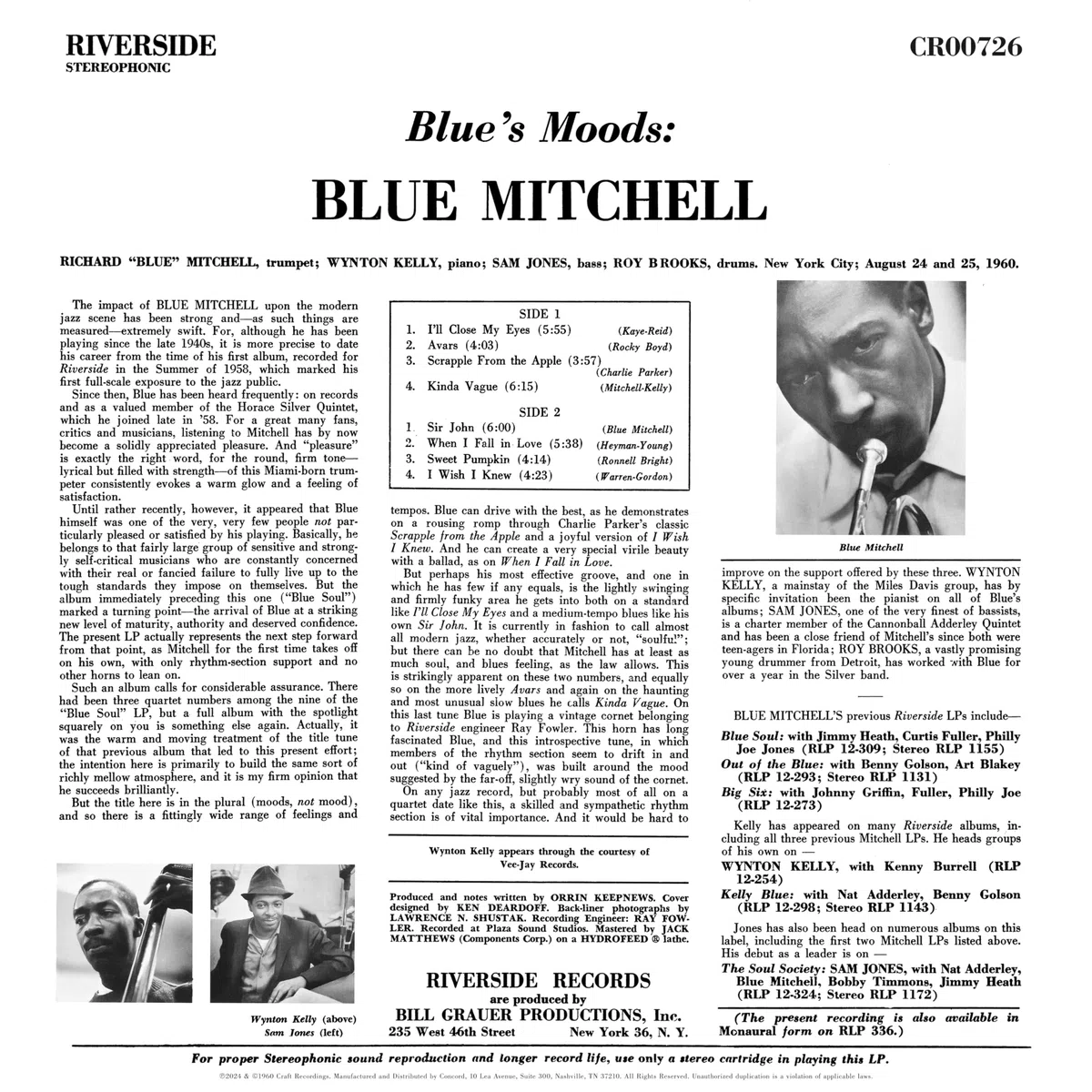 Blue's Moods (Original Jazz Classics Series)