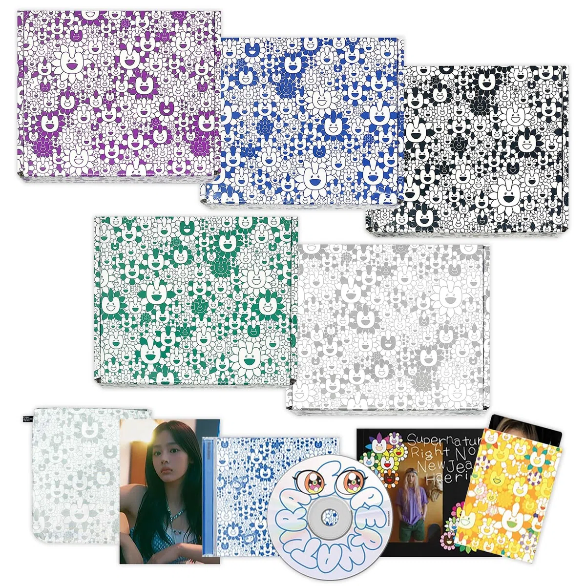 NewJeans - [Supernatural] (NJ X MURAKAMI Cross Bag ver. - Random Ver.) Cross Bag Photocards + 3 Extra Photocards