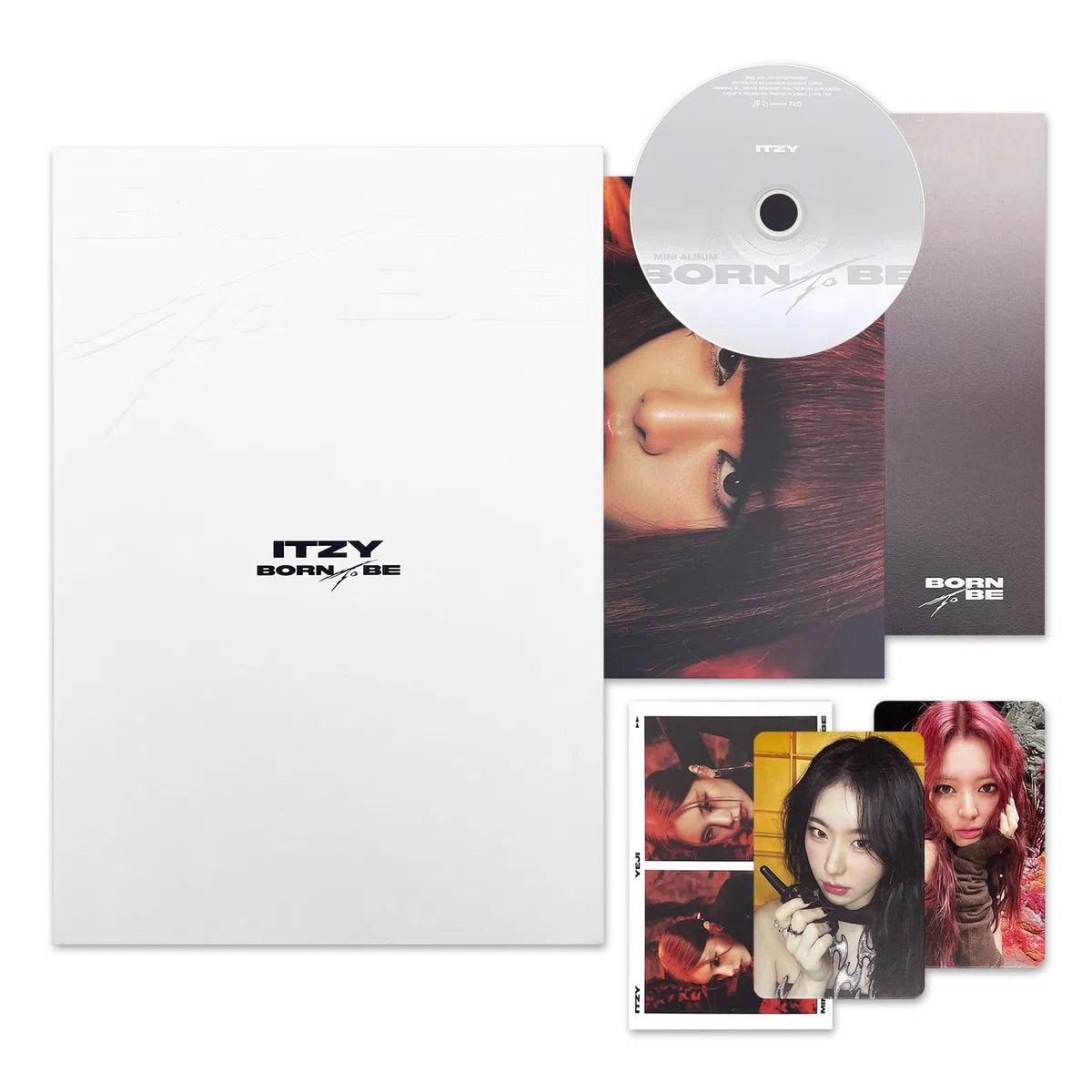 ITZY - [BORN TO BE] (LIMITED Ver.) Cover + Photobook + CD-R + Envelope + Photocard + Pair Booklet + Portrait + 2Cut-Film + Mood Film + Poster + Postcard + 2 Pin Badges + 4 Extra Photocards