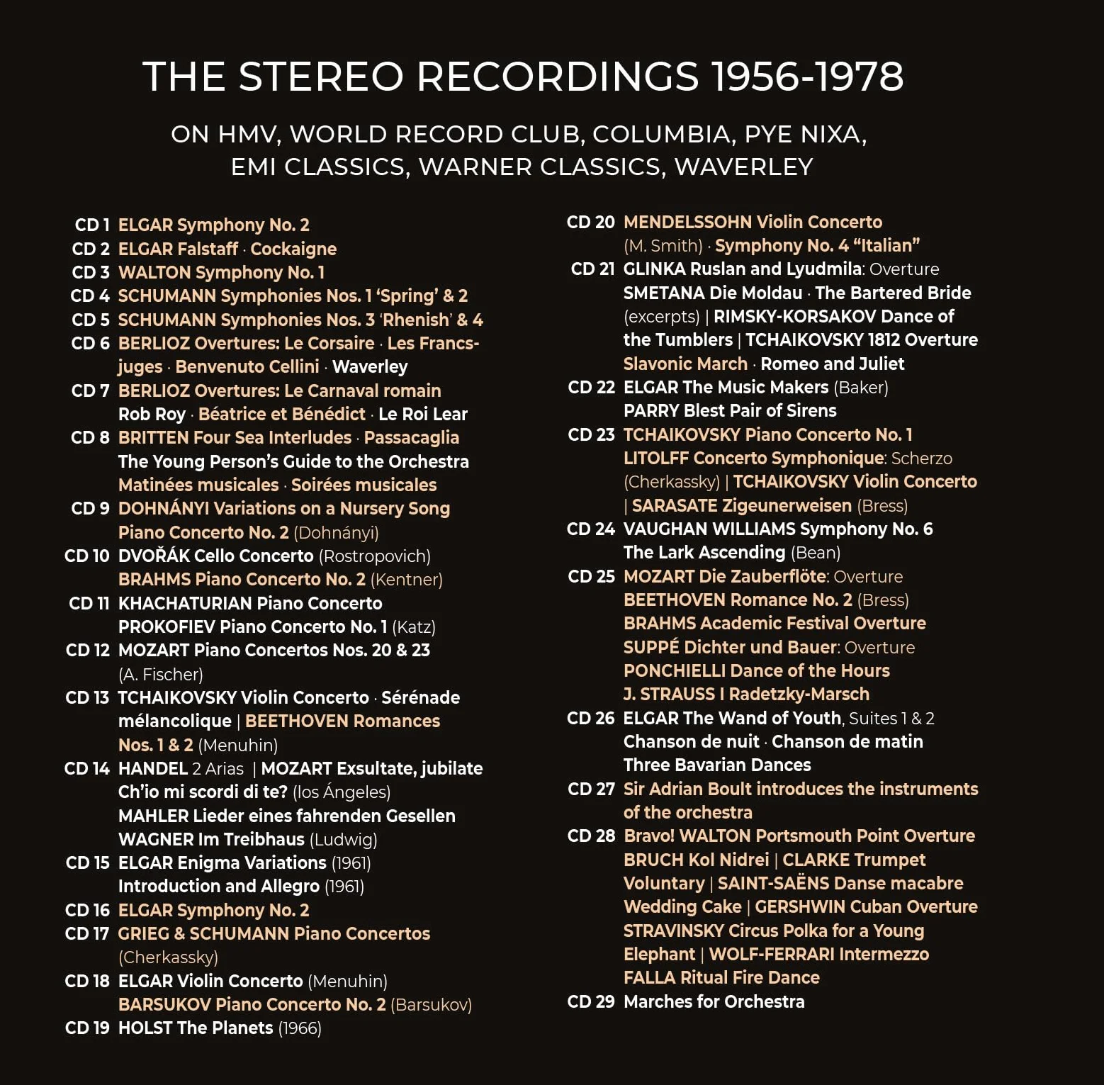 The Stereo Recordings 1956-1978 (Cd)
