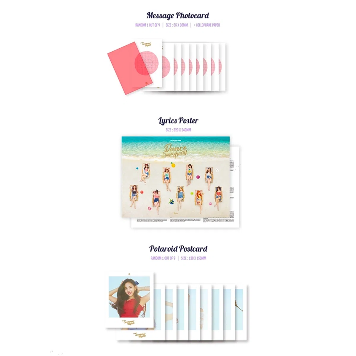 TWICE 2nd Special Album - SUMMER NIGHTS [ C Ver. ] Photobook + Lyrics Poster + Polaroid PostCard + DIY Paper PostCard + PhotoCard + FREE GIFT / K-pop Sealed