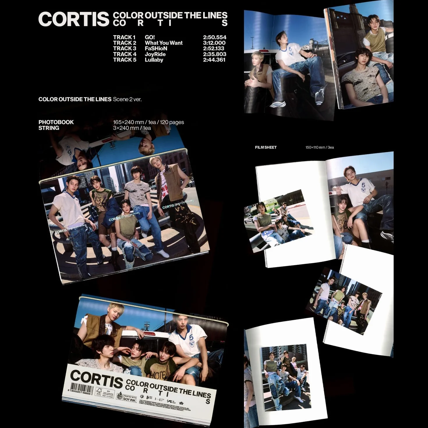 CORTIS - 1st EP Album [COLOR OUTSIDE THE LINES] (Scene 2 Ver.) Photo R + Photocard