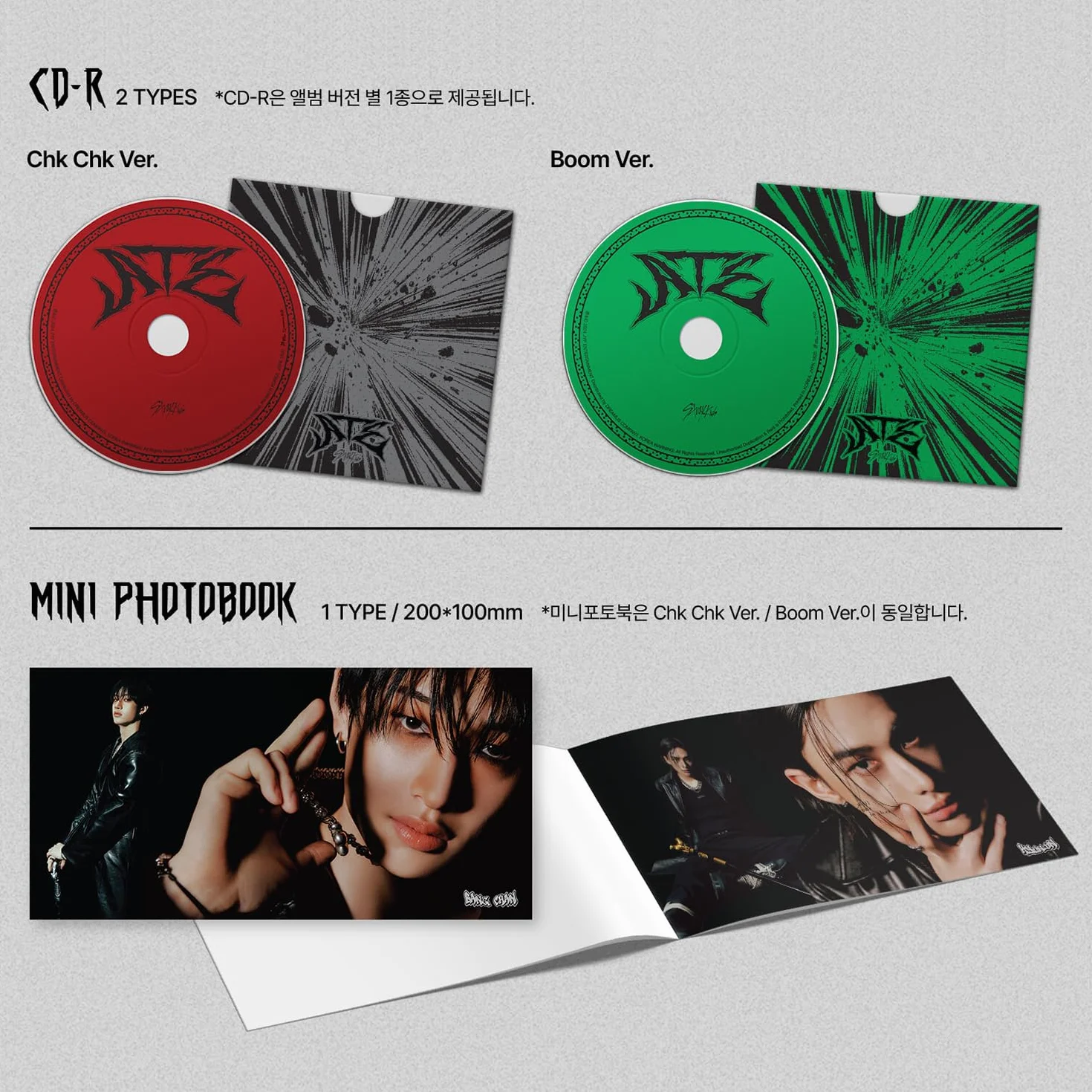 Stray Kids - [ATE] (Standard - Random Ver.) Photobook + CD-R + Photocard + 4-CUT Photo + 2 Pin Button Badges+ 5 Extra Photocards