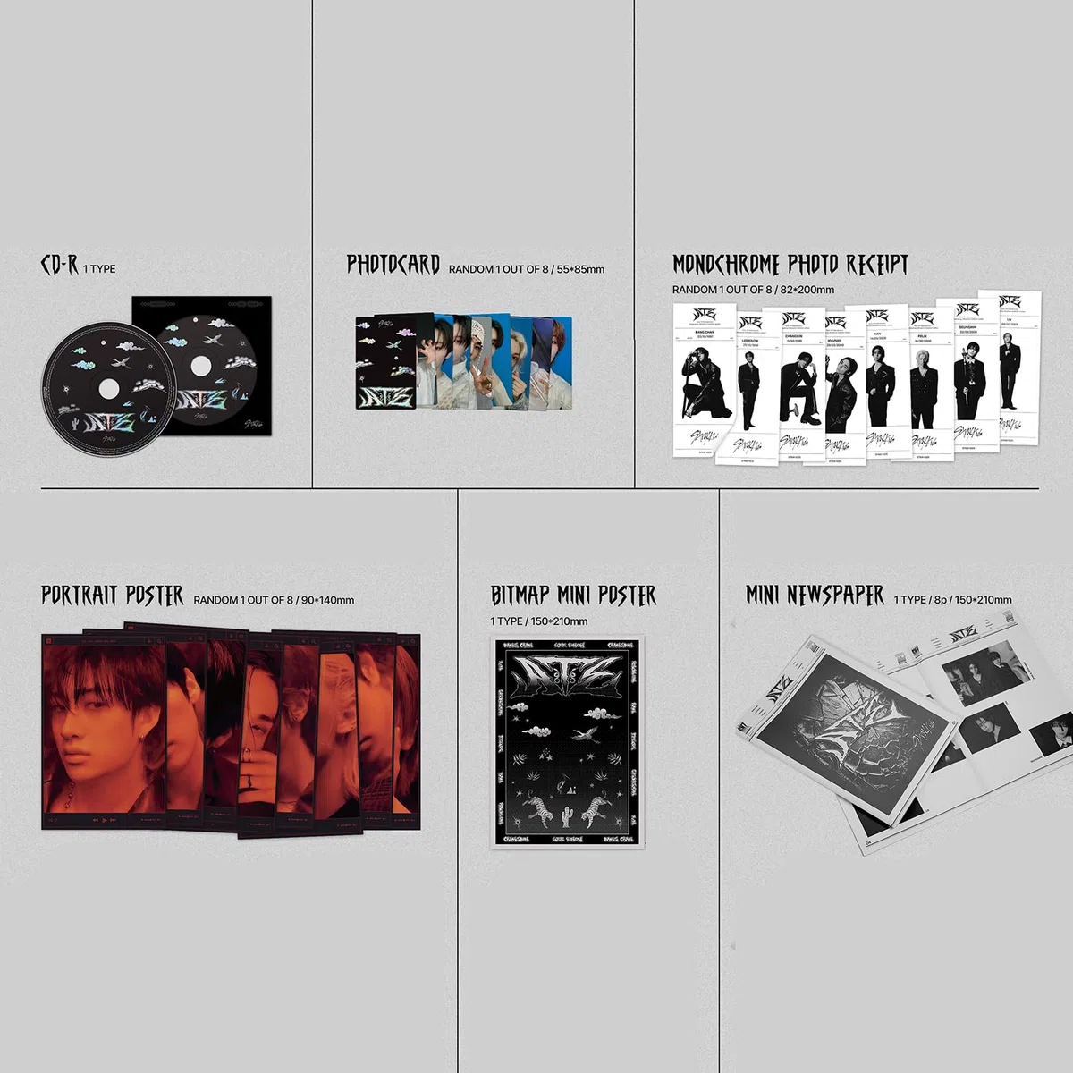 Stray Kids - [ATE] (ATE Ver.) Photobook + CD-R + Monochrome Photo Receipt + Photocard + PVC Card