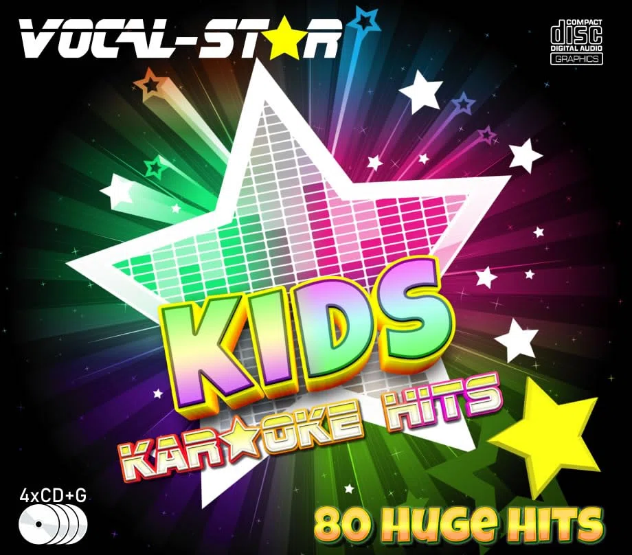 Vocal-Star Kids Karaoke CDG CD+G Disc Set - 80 Canciones 4 Discos