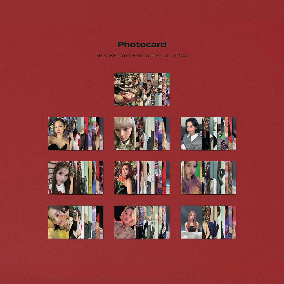 TWICE 2nd Album - EYES WIDE OPEN [ STYLE ver. ] Photobook + Message Card + Lyric Poster + Sticker + Photocards