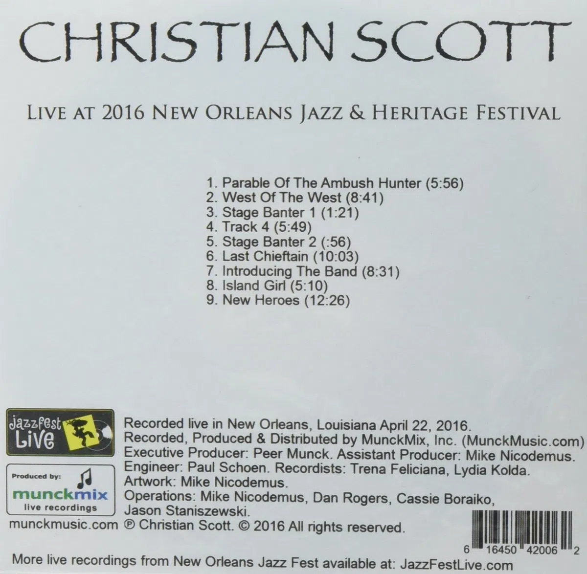 Christian Scott Live at JazzFest 2016