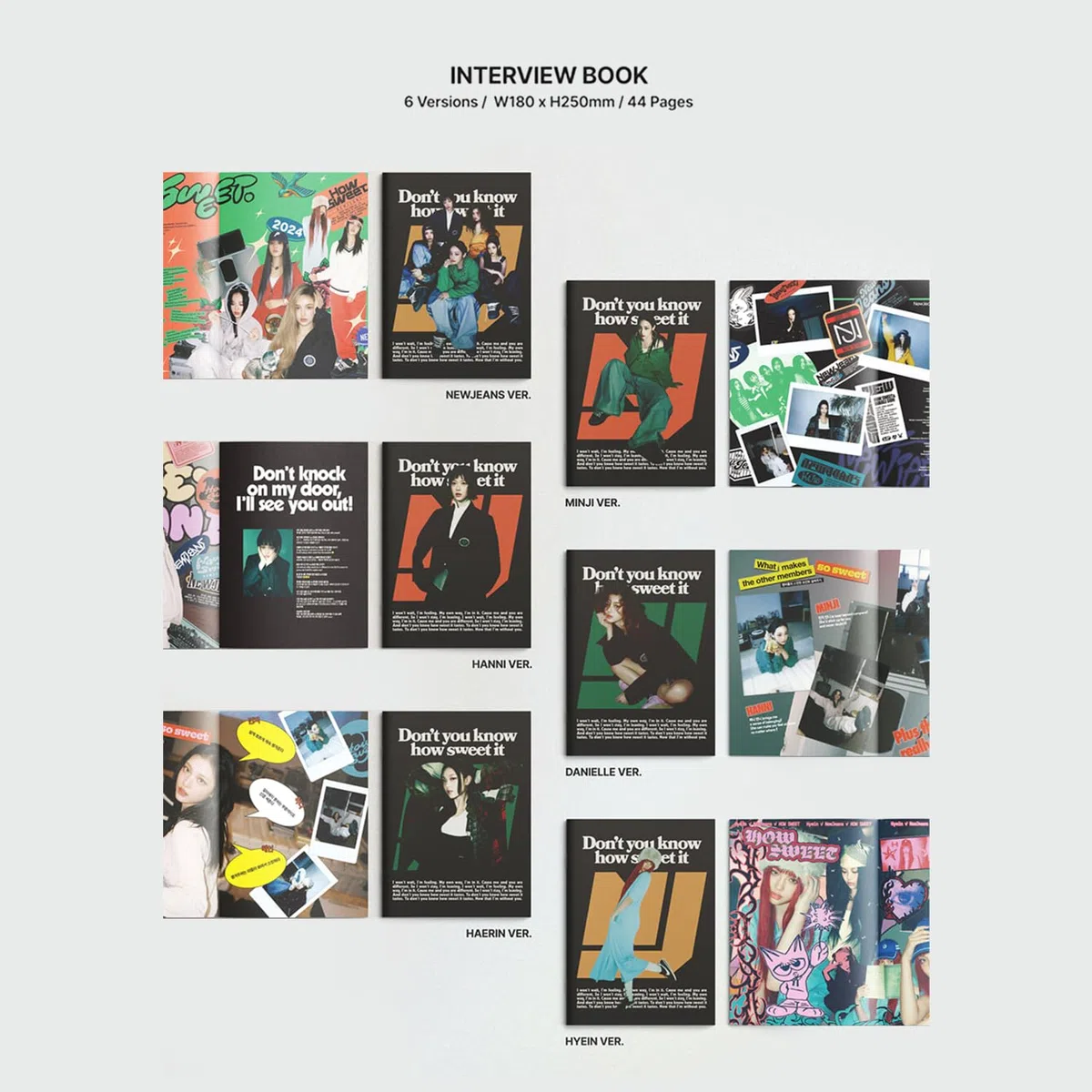 NewJeans - Double Single Album [How Sweet] (Standard Ver - RANDOM Ver) Outbox + Interview Photobook + Mini Poster Sicker Pack + Photocards + Postcard mark + 3 Extra Photocards