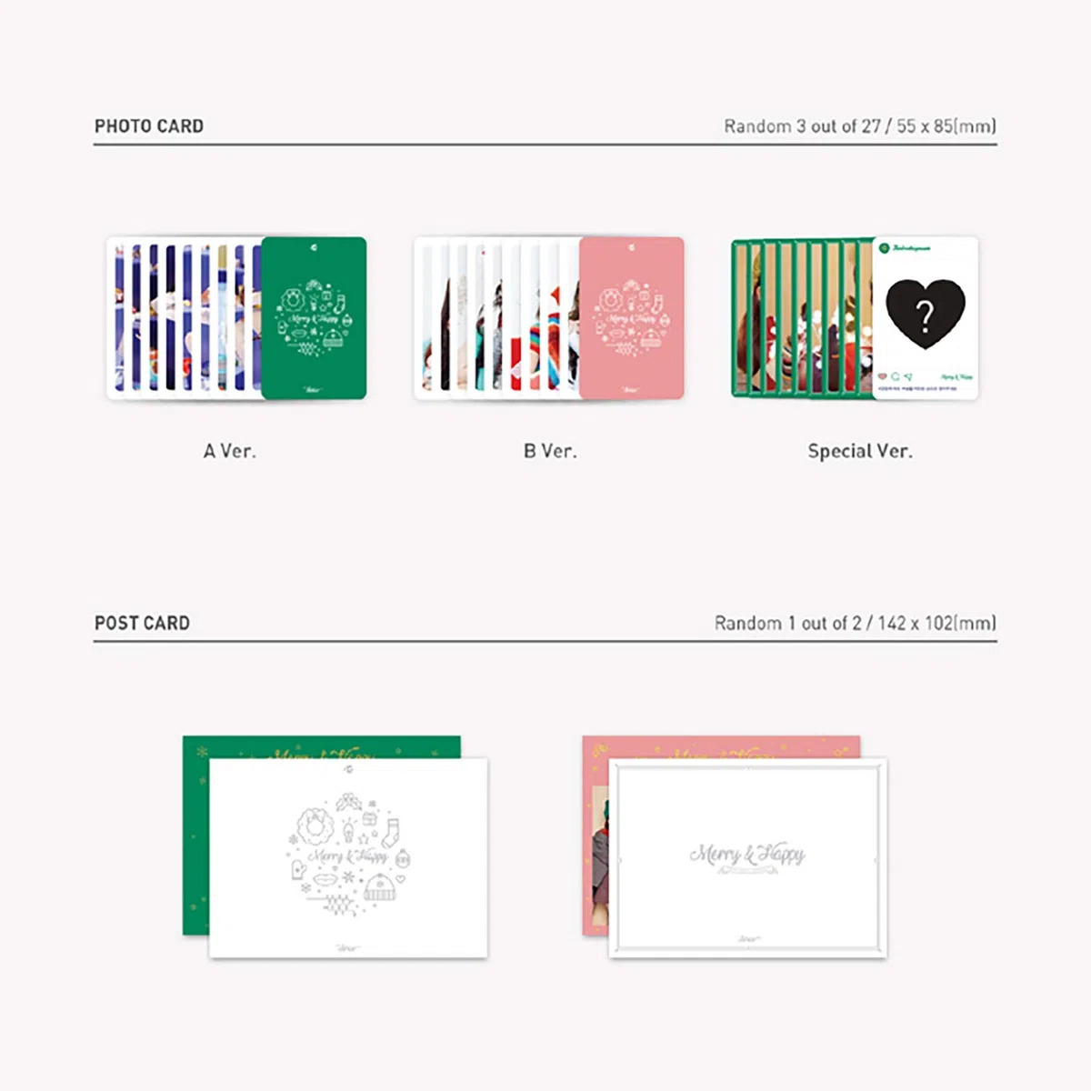 TWICE 1st Repackage Album - Merry & Happy [ HAPPY Ver. ] CD + Photo book + Photo card + Post card + Sticker / K-pop Sealed